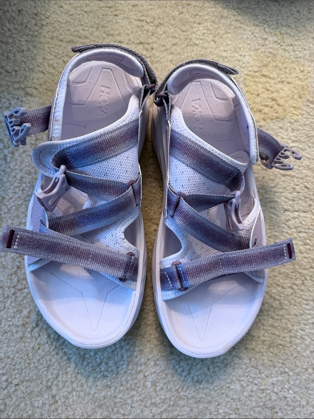 Hoka One One Light Purple Adjustable Sport Sandals